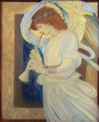 Un ange jouant du flageolet - Edward Burne Jones